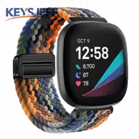 在飛比找蝦皮商城精選優惠-彈性尼龍錶帶兼容 Fitbit Versa 4/3/Fitb