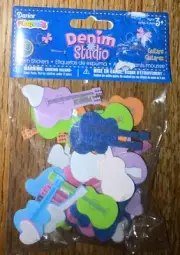 Darice Foamies Guitars & Hearts Foam 3D Scrapbook Stickers Ages 3+ Denim Studio