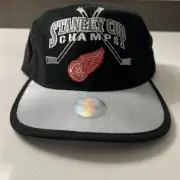 Detroit Red Wings Starter Hat 1998 Stanley Cup Champs Strap Back Black Vintage