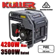 KULLER 4.2kVa Max/3.5kVa Rate Petrol Inveter Power Generator Pure Sine Wave