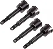 4PCS 08064 Wheel Stub Axle Shafts Adapter Drive Axle Cup 15506 Fit For Buggy Monster Bigfoot 1/10 94155 94188(Black)