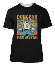 [Generic] Dungeon Meowster Funny Nerdy Gamer Cat D20 Dice Rpg Dungeons and Dragons Classic T Shirt