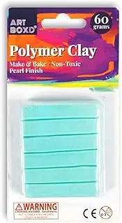 Polymer Clay 60g Block Modelling Oven Bake Moulding Sculpting DIY Craft Soft (Glow in The Dark Blue)