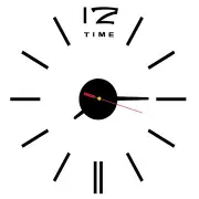 2 Pcs Diy 3D Roman Numbers Watch Wall Clock Home Decor Mirror Wall Sticker 4s