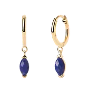 Nomad Lapis Lazuli Hoops 18k Gold Plated