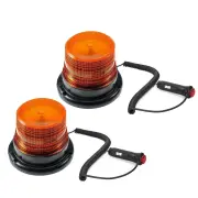 2PCS LED Beacon Warning Lights Magnetic Strobe Emergency Flashing Light Lamp 12V