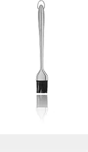 Stainless Steel Long-Handle Basting Brush with Silicone Bristles - Durable, Heat-Resistant, Non-Abrasive BBQ & Cooking Tool for Easy Sauce, Oil, Butter Application - for Grilling, Baking, Pastry