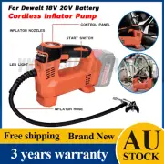 Cordless Electric Inflator Pump Tyre Air Compressor Pump Suit For Dewalt 18V AU