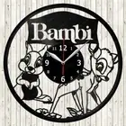 Bambi Vinyl Record Wall Clock Decor Handmade 1029