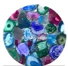 Mix Agate Table, Stone Coffee Table, Round Agate Table, Natural Multi Agate Deco