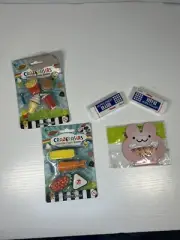 Back To School Eraser Bundle Japanese Iwako Style Sushi Burger Basic Eraser New