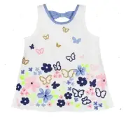 Gerber Graduates Toddler Girl Butterflies Sleeveless Tunic Size 18M