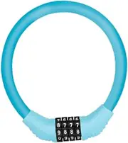 Qianly Combination Cable Lock with 4 Digit Password for Electric Bikes and Ladders, Blue