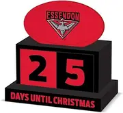 AFL Christmas Countdown Blocks - Essendon Bombers - Wooden - Xmas
