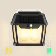 Waterproof Solar Tungsten Wall Light Motion Sensor Outdoor Garden Security Lamp