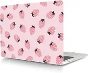 Laptop Hard Shell Case Compatible with MacBook Pro 16 inch with Touch Bar and Touch ID 2020 Release Model A2141, Color Printing Plastic Protective Hard Shell Case Cover, Strawberry