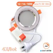4X LED Downlights 6500K 70/90/120mm Cutout Lounge Ceiling Light AU Plug 220-240V