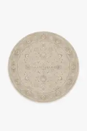 185' Round | Machine Washable Runner Rug | Kid & Pet Friendly | Indoor Rug | Odette Ivory Pearl Rug | Ruggable