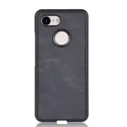 2PC Case for Google Pixel 3XL Business Vintage PU Leather Soft Matte Shell Funda Case Cover
