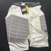 MENS NIKE PRO COMBAT COMPRESSION PADDED SHORTS WHITE 626697-100 SIZE L
