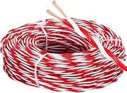 0.5MM2 60ft /100ft /160ft /320ft 2-Core Pure Copper RVS Twisted Pair Power Cable 0.5mm²~2.5mm² Fire Safety Flexible for Home Use & Medical Field(60ft,2C-1MM2)