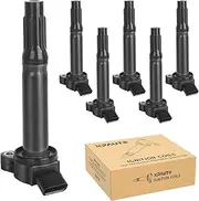 NPAUTO Ignition Coils Compatible with V6 To-yota Sienna Camry 4Runner Avalon Venza Tundra Highlander, Le-xus ES350 GS350 GS450h IS250 IS350 RX350 RX450h 3.5L 3.0L 4.0L 2.5L, Pack of 6