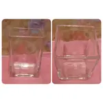 玻璃杯 四方型燭杯 透明四方杯 方形蠟燭台 冰沙杯 布丁杯 果凍杯 透明杯