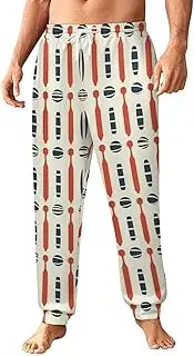 [Generic] Men's Sweatpants, Rugby and Hockey Sticks Alignment-69, Polyester Joggers, Sweatpants Jogging Pants for Workout Running