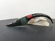 DRAGON CLAW Springbok Burns Green Obsidian Knife~Stone~Kenny Hull~Riddick 3
