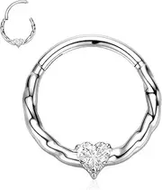 [hengkaixuan] Surgical Steel Septum Jewellery Daith Earring Nose Hoop Ring 16G Seamless Clicker Cartilage Tragus Piercing Hinged Segment Conch Helix Rook Hoop Earring