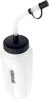 Squeeze Water Bottle - Football Drinking Bottle,Travel Squeeze Bottle with Long Straw, Reusable Water Cup for Running Boxing Football Baseball