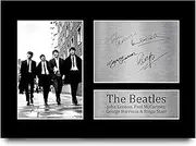 HWC Trading The Beatles Signed A4 Printed Autograph John Lennon Ringo Starr Paul McCartney George Harrison Music Gift Print Photo Picture Display