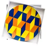 Barry McGee Plate 12" Tears Of Joy BAMFA Geometric Orange MCM UC Berkeley Cal CA
