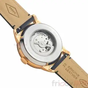 FOSSIL ME3170手錶 鏤空 機械錶 24制 玫瑰金殼 黑面 黑色錶帶 44mm男錶