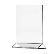8.5”W x 11”H Frame Menu Ad Literature Double Sided Table Sign Holder Top Loading