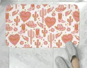 Retro Western Cowgirl Memory Foam Water Absorbent Bath Mat Non-Slip Kitchen Mat