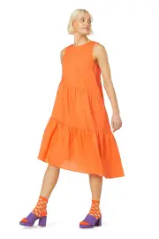 Mandarin Tiered Dress