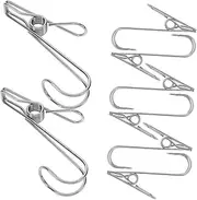 12pcs Hanger Clips Space Saving Multi Functional Clothes Hook Clips for Socks Towels and Pants for Home Travel Outdoor Use