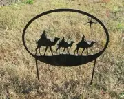Christmas Decoration 3 Wisemen Metal Yard Sign CNC 24x17