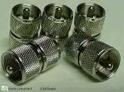 5 HIGH QUALITY DOUBLE MALE UHF BARREL CONNECTOR DOUBLE PL-259 FITS SO-239 FEMALE