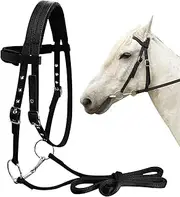 Horse Bridle Headband - Adjustable Horse Headstall, Throat Latch Bridle Strap | Sturdy Chin and Throat Halters Horses with 3 Adjustable Buckles, Comfortable Horse Bridle for Horses