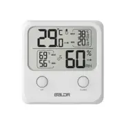 BALDR Digital Thermo-Hygrometer Square Thermometer Monitor /White
