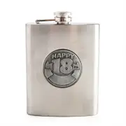 18th Engravable Metal Flask