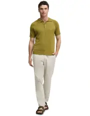 [Oxford] Patrick Knit Polo in Olive