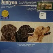 Janlynn Labrador Trio Counted Cross Stitch 15” X 6”