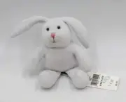 Plush Baby Gap Bunny Rabbit NOS Tags Stuffed Animal Toy Lovey White Bean Bag 6"