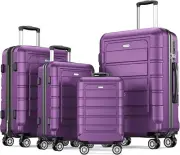 Luggage Sets Expandable PC ABS Durable Suitcase Double Wheels TSA Approved Lock