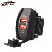 12V Dual USB Charger Red LED Light Power Socket For Car Truck SUV Van New (for: Mitsubishi)