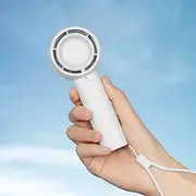 JISULIFE Mini Portable Fan-Bladeless Safe Design, Powerful Turbo Handheld Fan with 5 Speeds, 16Hrs Max Cooling Time，USB Rechargeable, Small Pocket for Travel/Lash, Gifts For Girls/Women