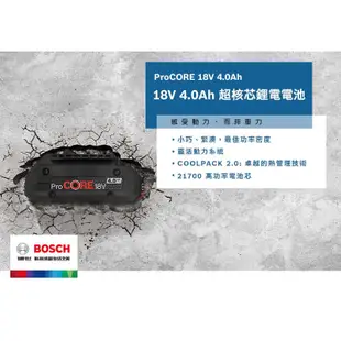 BOSCH 博世 超核芯鋰電池 ProCORE 18V 4.0Ah